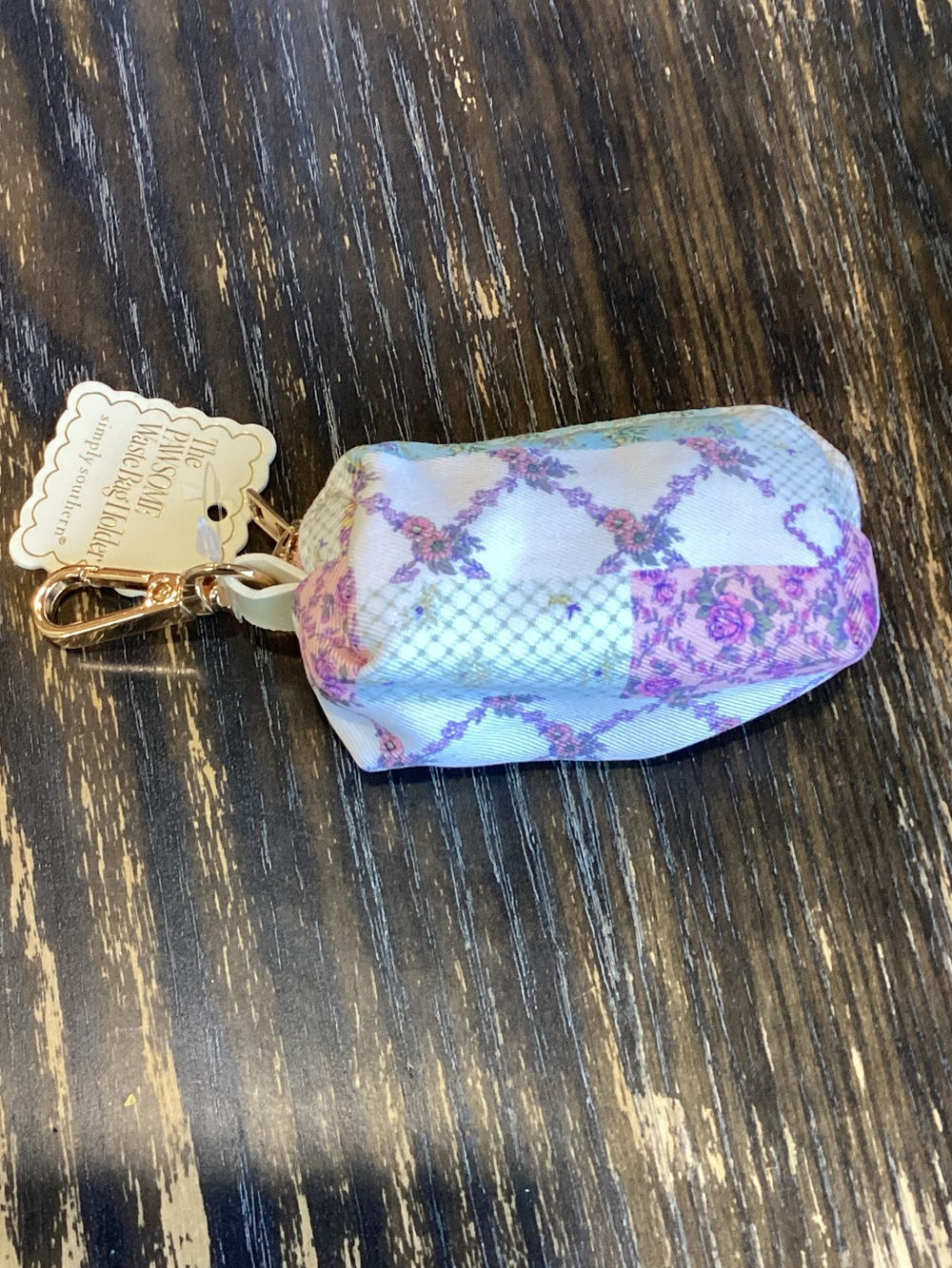Simply Southern Pawsome Trellis Patchwork Pet Waste Bag Holder